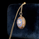 Victorian Micromosaic Dove Grand Tour Necklace