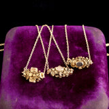 Etruscan Revival Hair Locket Clasp Necklaces