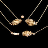 Etruscan Revival Hair Locket Clasp Necklaces