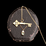 Victorian Pearl & Turquoise Key Necklace