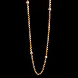 Victorian Faceted Spheres 19 1/4" Cable Chain