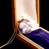 Victorian Enamel & Diamond Pansy Locket