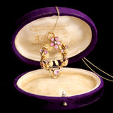 Early Victorian Pansy Wreath Necklace