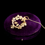 Early Victorian Pansy Wreath Necklace