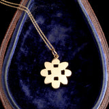 Georgian Flat Cut Garnet Flower Necklace