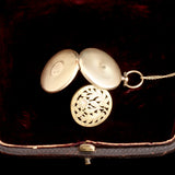 Victorian Engine-Turned "EM" Vinaigrette Necklace