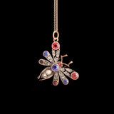 Victorian Gemstone Insect Necklace