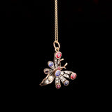 Victorian Gemstone Insect Necklace