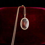Ancient Roman Athena Parthenos Agate Intaglio Necklace