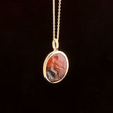 Ancient Roman Mercury Intaglio Agate Necklace