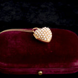Victorian Seed Pearl Pavé Heart Locket