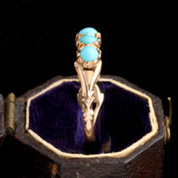 Georgian Turquoise Half Hoop Ring