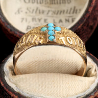 Edwardian "I Cling to Thee" Cross Ring