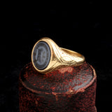 Victorian "Occultus Non Extinctus" Memorial Ring