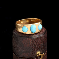 Victorian Three Stone Turquoise Ring