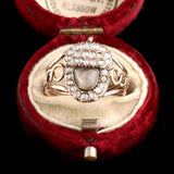 Georgian Diamond Acorn Hair Locket Ring