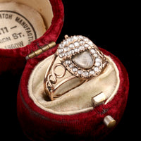 Georgian Diamond Acorn Hair Locket Ring