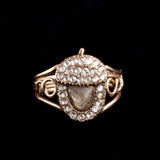 Georgian Diamond Acorn Hair Locket Ring