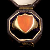 Victorian Carnelian Shield Signet Ring