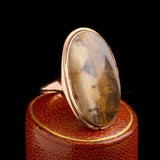 Georgian Embellished Picture Agate Cityscape Ring