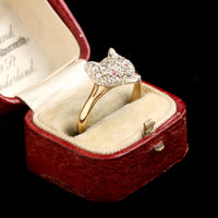 Edwardian Diamond Fox Ring