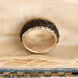 Early Victorian Carved Bog Oak Mourning Ring