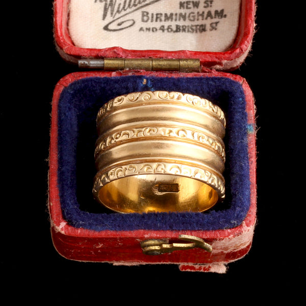 Victorian Ultra Wide Gold Band