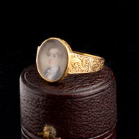 Georgian "My Son" Portrait Miniature Ring