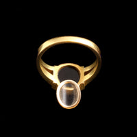 Victorian Nicolo Onyx & Enamel Locket Ring