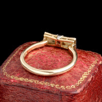 Victorian Milk Teeth & Ruby Bow Ring