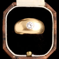 French Art Deco Burnished Diamond Ring