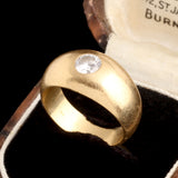 French Art Deco Burnished Diamond Ring