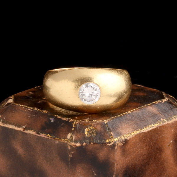 French Art Deco Burnished Diamond Ring