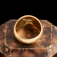 French Art Deco Burnished Diamond Ring