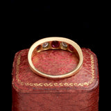 Victorian Ruby & Diamond Five Stone Ring