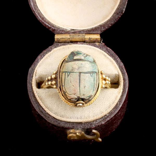 Victorian Egyptian Revival Scarab Ring