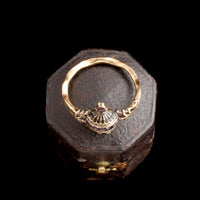 Georgian Garnet & Enamel Urn Mourning Ring