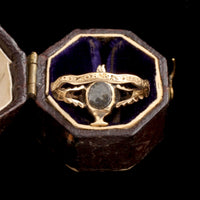 Georgian Garnet & Enamel Urn Mourning Ring