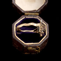 Georgian Garnet & Enamel Urn Mourning Ring