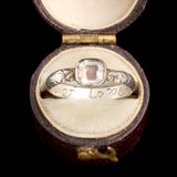 Stuart Crystal "A token of love" Silver Posy Ring