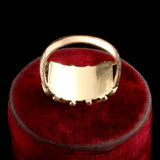 Mid Victorian Double Row Pearl & Ruby Ring