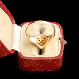 Victorian Pearl & Ruby "X" Ring