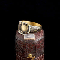 Georgian Enamel Scales Mourning Ring