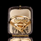 Late 19th Century Crown & Serpents Pearl Ring