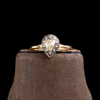Georgian Pear-Shaped Rose Cut Diamond Ring