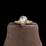 Georgian Pear-Shaped Rose Cut Diamond Ring