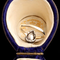 Georgian Pear-Shaped Rose Cut Diamond Ring