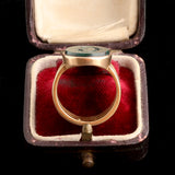 Victorian Bloodstone "G" Signet Ring