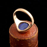 Victorian Lapis Lazuli "F" Signet Ring