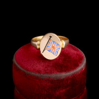 WWI Era Union Jack Locket Ring
